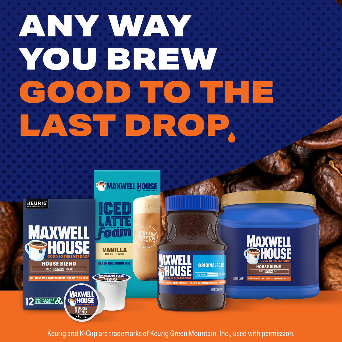MAXWELL HOUSE roast details showing USA origin badge.