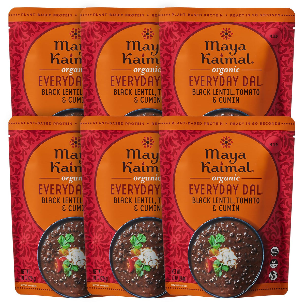 Maya Kaimal black lentil dal bowl with tomato and cumin, comforting and protein-rich.