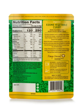 Maya Kaimal kosher-certified vegetable curry suitable for vegan dining