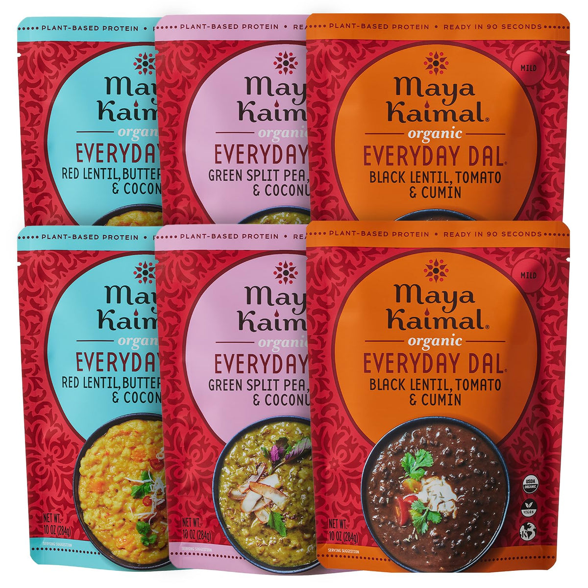 Maya Kaimal Red Lentil Dal pouch ready in minutes for quick meals