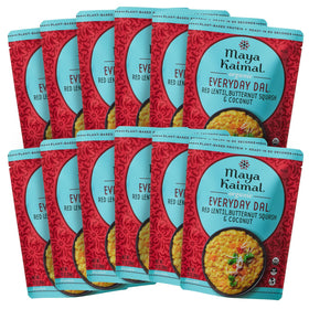 Maya Kaimal red lentil everyday dal pack ready for quick meals.