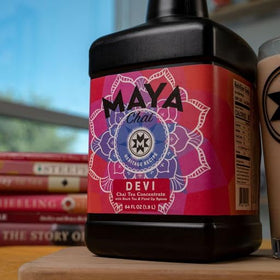 64-ounce Maya Tea Devi Extra Spice jug ready for family gatherings