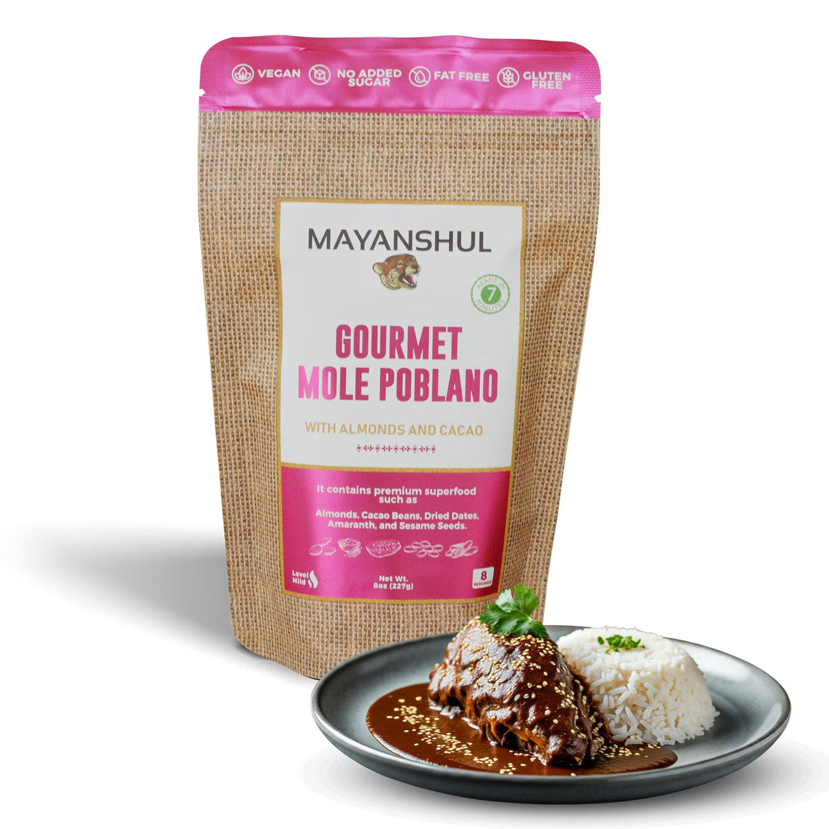 MAYANSHUL authentic mole poblano dehydrated pouch for quick meals