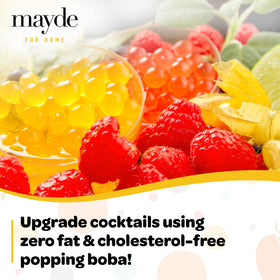 Mayde blueberry tube featuring pearls for smoothies and cocktails
