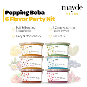 Mayde bursting boba pearls mango pour ready to flavor homemade bubble tea