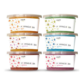 Mayde bursting boba pearls strawberry jar for fruity tea varieties