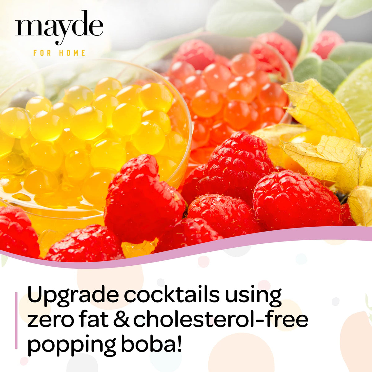 Mayde DIY bubble tea kit show how to assemble flavors at home.