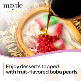 Mayde Passion Fruit Popping Boba Pearls offering bright, zesty drink bursts.