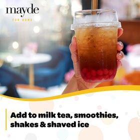 Mayde popping boba pearls pomegranate bursting pearls add dessert flair.