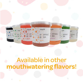 Mayde strawberry boba pearls in dessert yogurt bowl; great for gatherings.