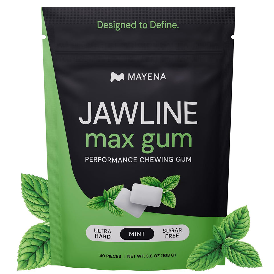Mayena Jawline Max Mint Gum pack with 40 pieces for intense jaw training