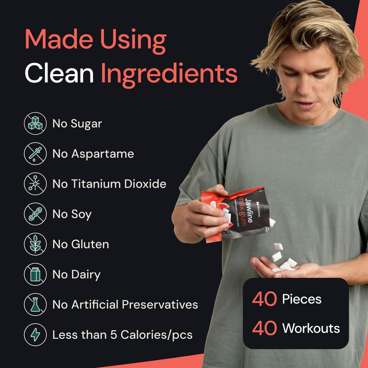 Mayena Jawline Max Gum Watermelon mint aroma suggests refreshing flavor.