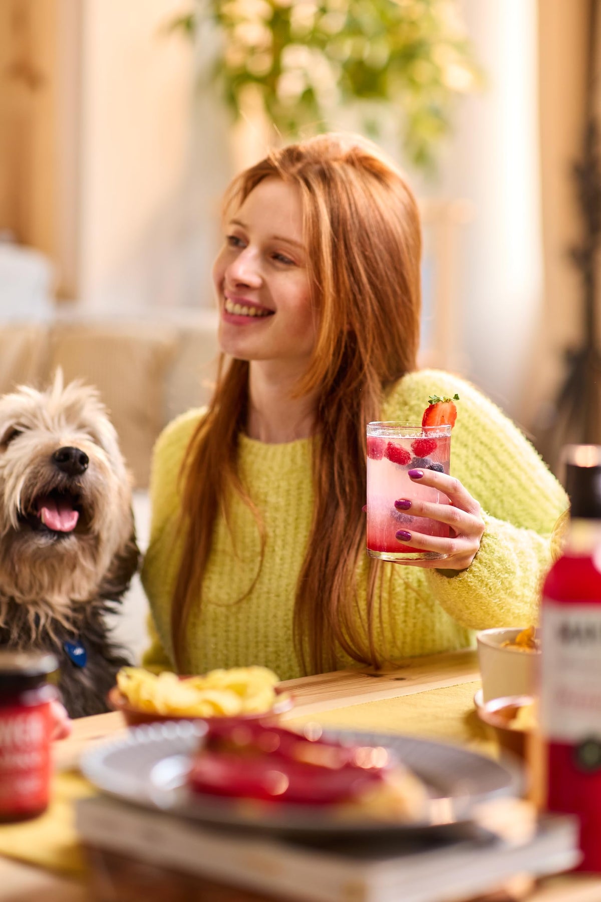 Mayer Strawberry Syrup with lemonade creates refreshing summer drinks.