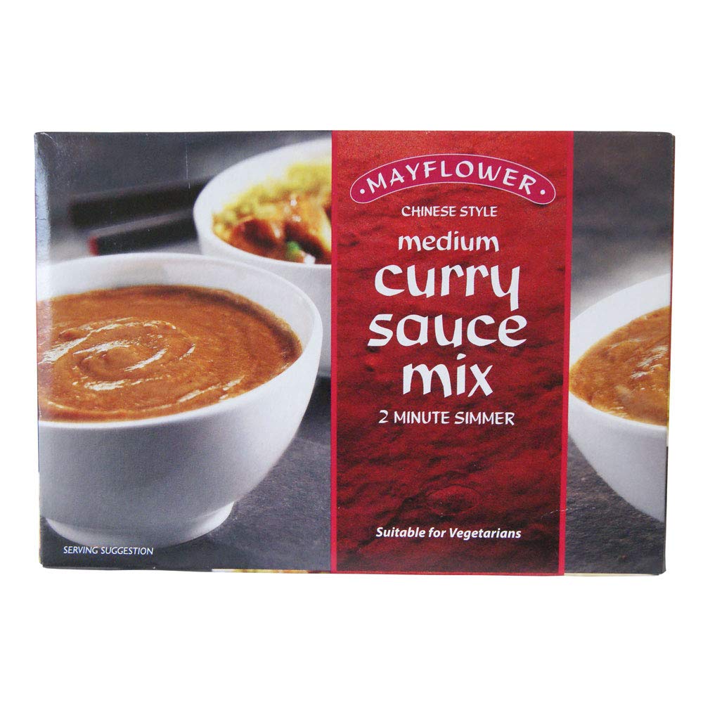 Mayflower Medium Curry Sauce Mix box enables quick, flavorful curries at home