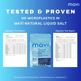 Mayi Tuz fine-ground salt pour demonstrates quick dissolution for dressings.