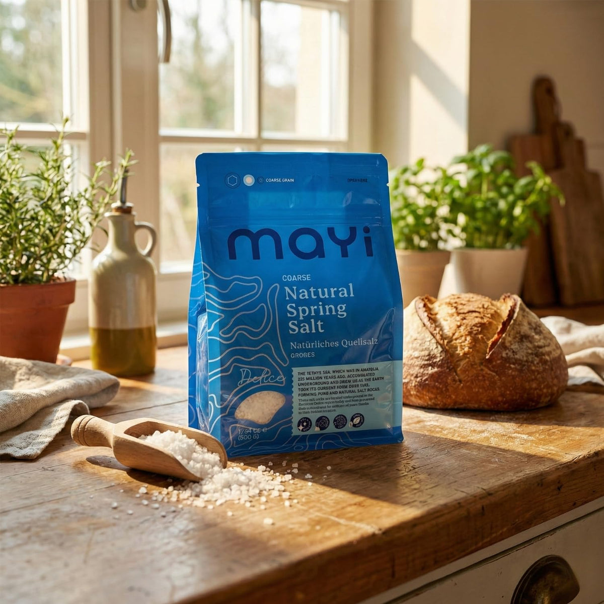 Mayi Tuz hand-harvested salt ideal for pickling and canning.