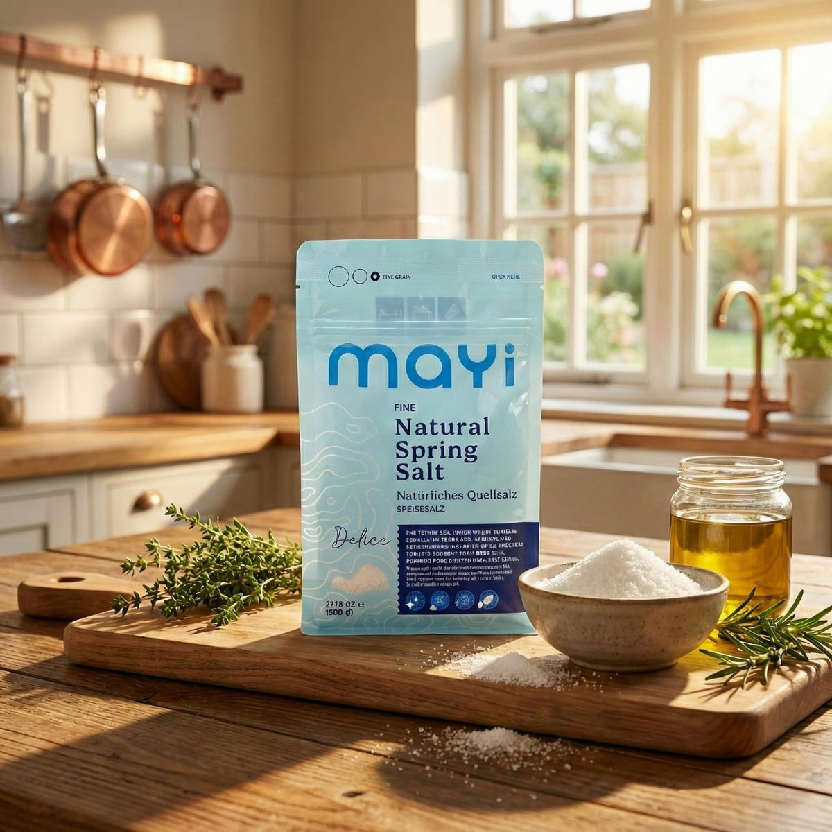 Mayi Tuz low-sodium potassium-enriched salt supports balanced seasoning.