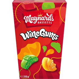 Maynards Bassetts wine gums assorted flavors close-up highlighting chewy textures.
