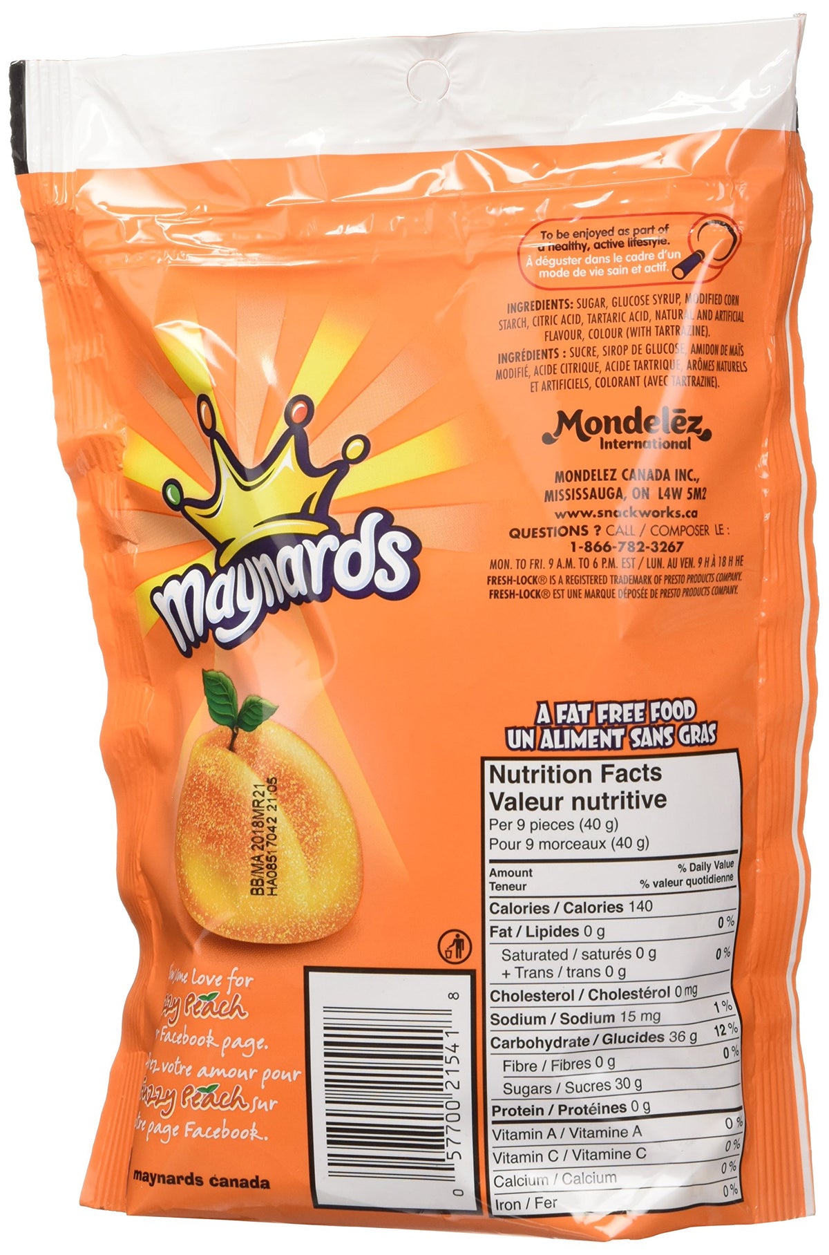 Close-up of Fuzzy Peach chews showing chewy texture and vibrant color