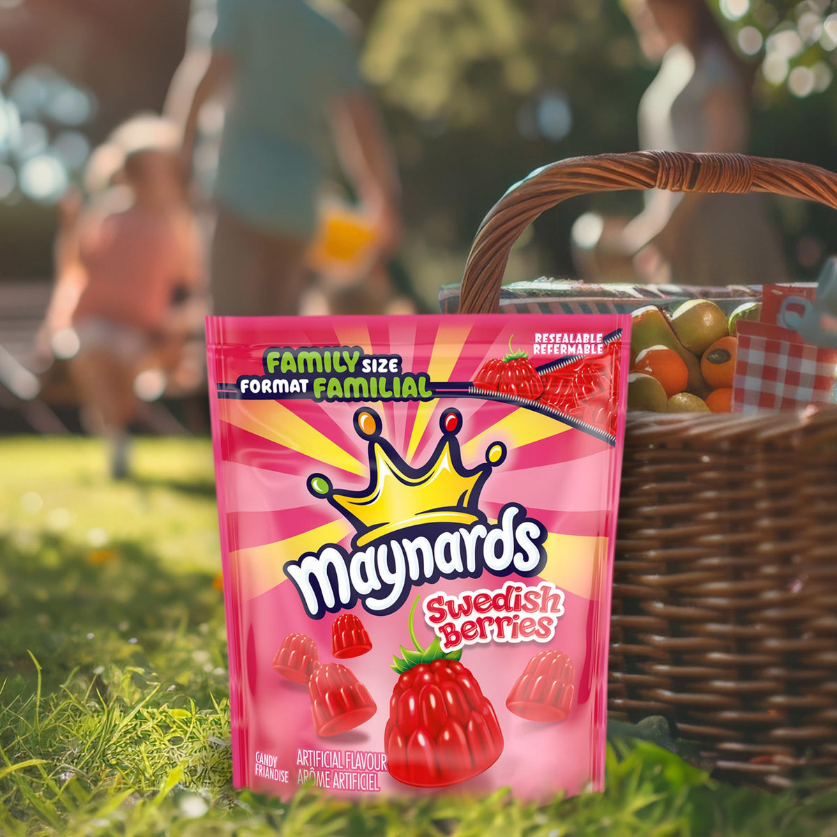 Maynards Swedish Berries tray-display ready for a party setting.