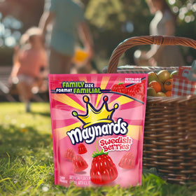 Maynards Swedish Berries tray-display ready for a party setting.