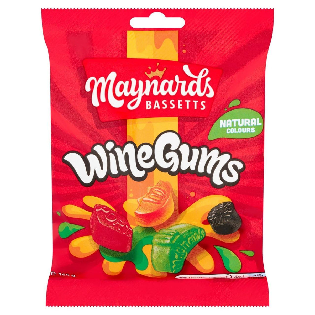 Maynards Wine Gums bag back with product details and tasting notes