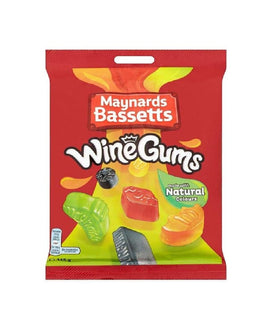 Closeup of colorful wine gum candies showing fruity flavors