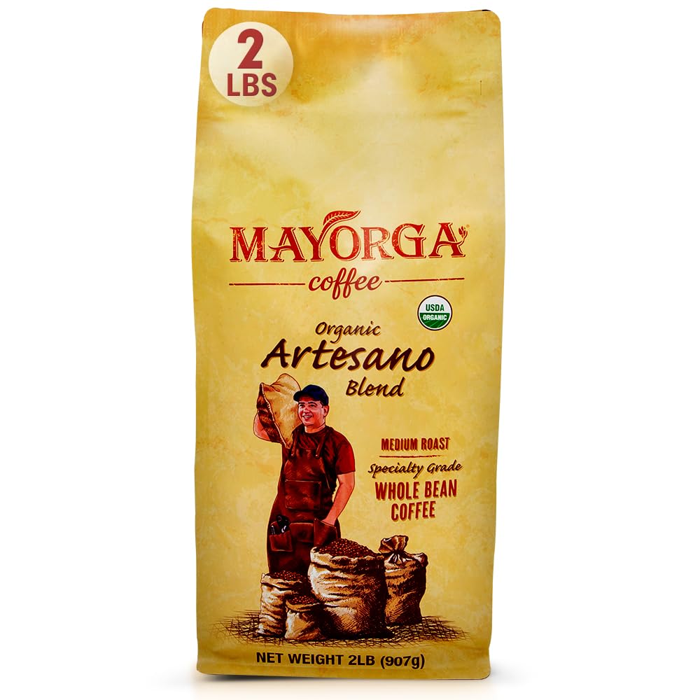 Mayorga Artesano 2lb bag of organic coffee for fresh grinding and flavor