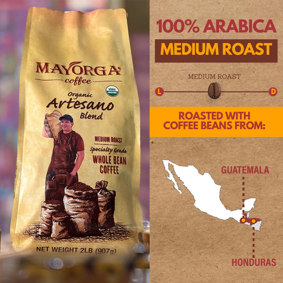 Mayorga Artesano medium roast cup with smooth, low-acidity finish
