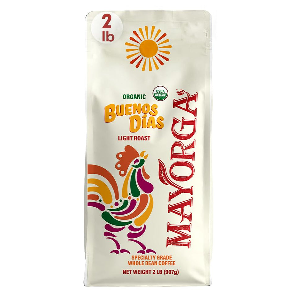 Mayorga Buenos Dias light roast beans for a bright morning brew