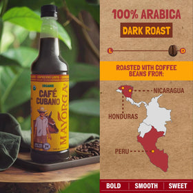 Front packaging of Mayorga Listo showcases organic certification and bold flavor.