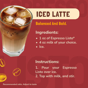 Mayorga Listo over ice highlights bold-but-smooth flavor profile.
