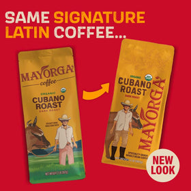Mayorga organic Arabica beans sourced from Peru, Honduras, and Nicaragua