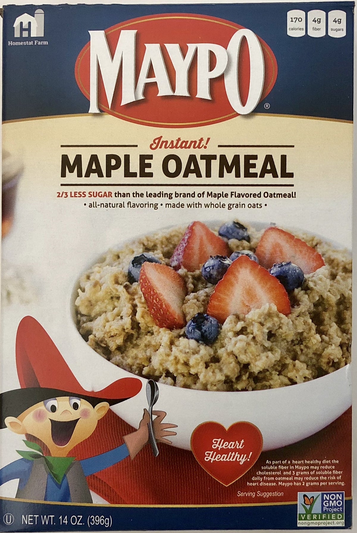 Maypo instant maple oatmeal in a bowl for a quick warm breakfast.