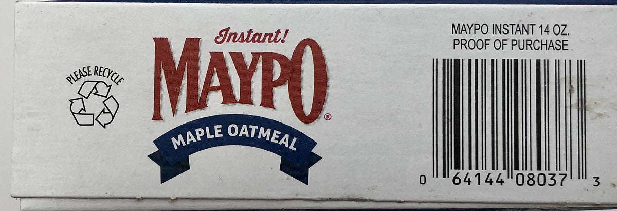 Steam rises from Maypo instant maple oatmeal for a creamy texture.