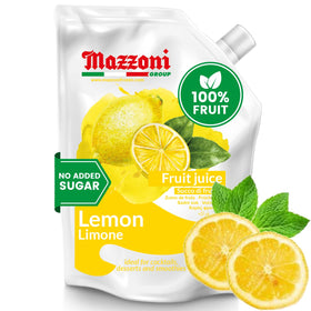 Mazzoni Lemon Juice pour reveals vibrant tang for cocktails and drinks.