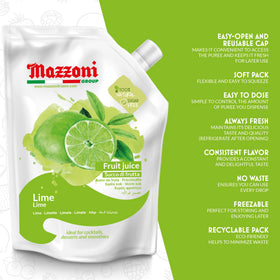 Pour-ready lime juice in a glass, perfect for margaritas and mojitos.