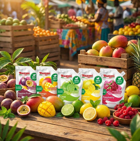 Mazzoni passion fruit puree made in Italy in a freshness-focused view