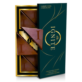 MBDH Wellness Ignite Mint Chocolate Squares pack shot showing rich 60% cocoa