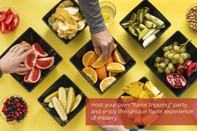 mberry flavor-tripping party setup with tablets inspires playful, flavorful tastings