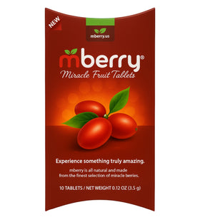 mberry miracle berry tablets on plate with citrus slices for sugar-free flavor shifts