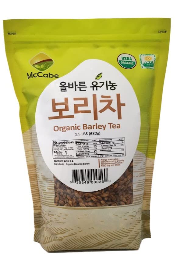 McCabe Organic Barley Tea bottle pour offers a convenient daily ritual.