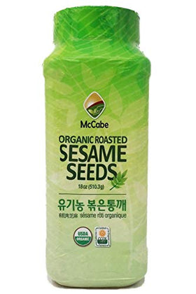 McCabe Organic Roasted Sesame label front shows premium quality and certification.