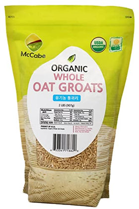 McCabe Organic Whole Oat Groats 2lb bag ideal for hearty breakfasts and meals