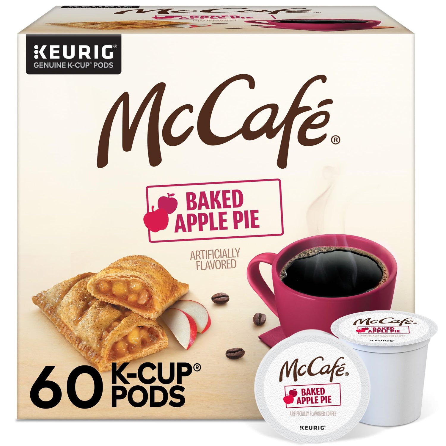McCafé Baked Apple Pie K-Cup pods for convenient single-serve mornings.