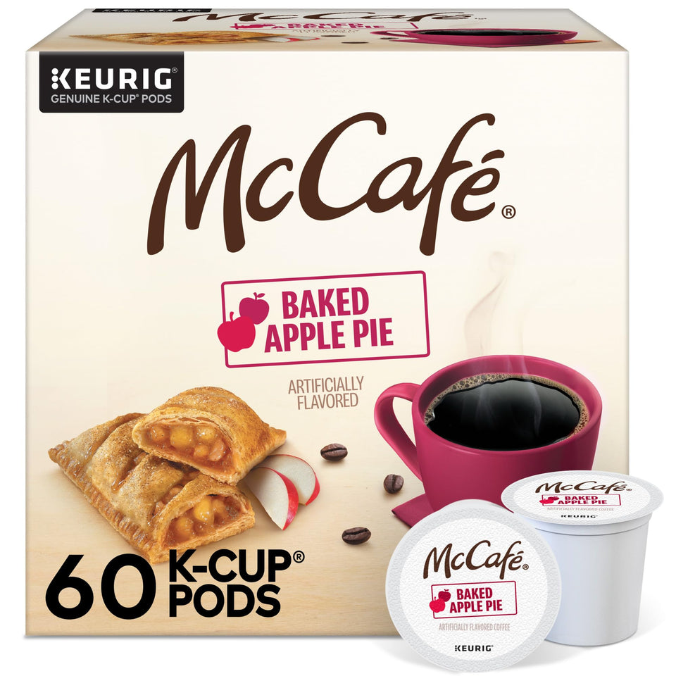 McCafé Baked Apple Pie K-Cup pods for convenient single-serve mornings.