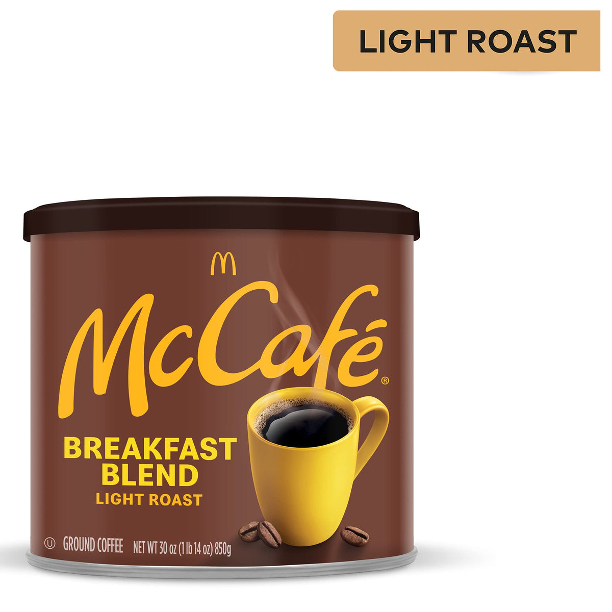 Ground coffee beans ready for home-brew with McCafé Breakfast Blend