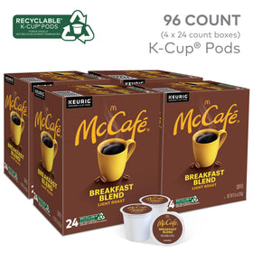 McCafé K-Cup pods lined up, highlighting convenience