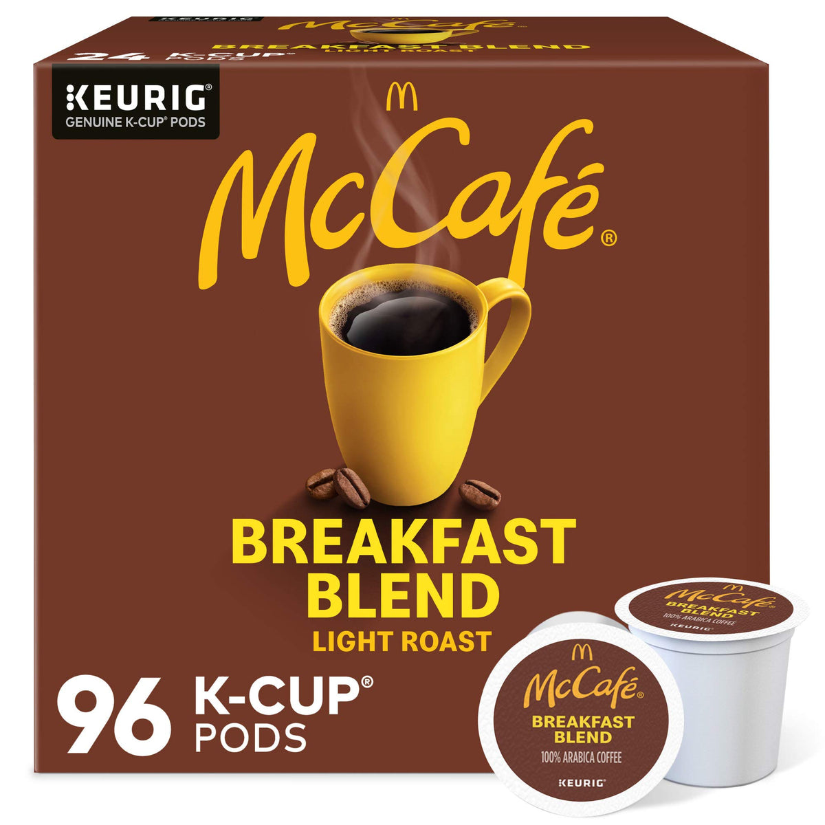 McCafé Breakfast Blend pods front view for quick morning brew