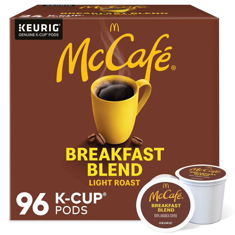 McCafé Breakfast Blend pods front view for quick morning brew